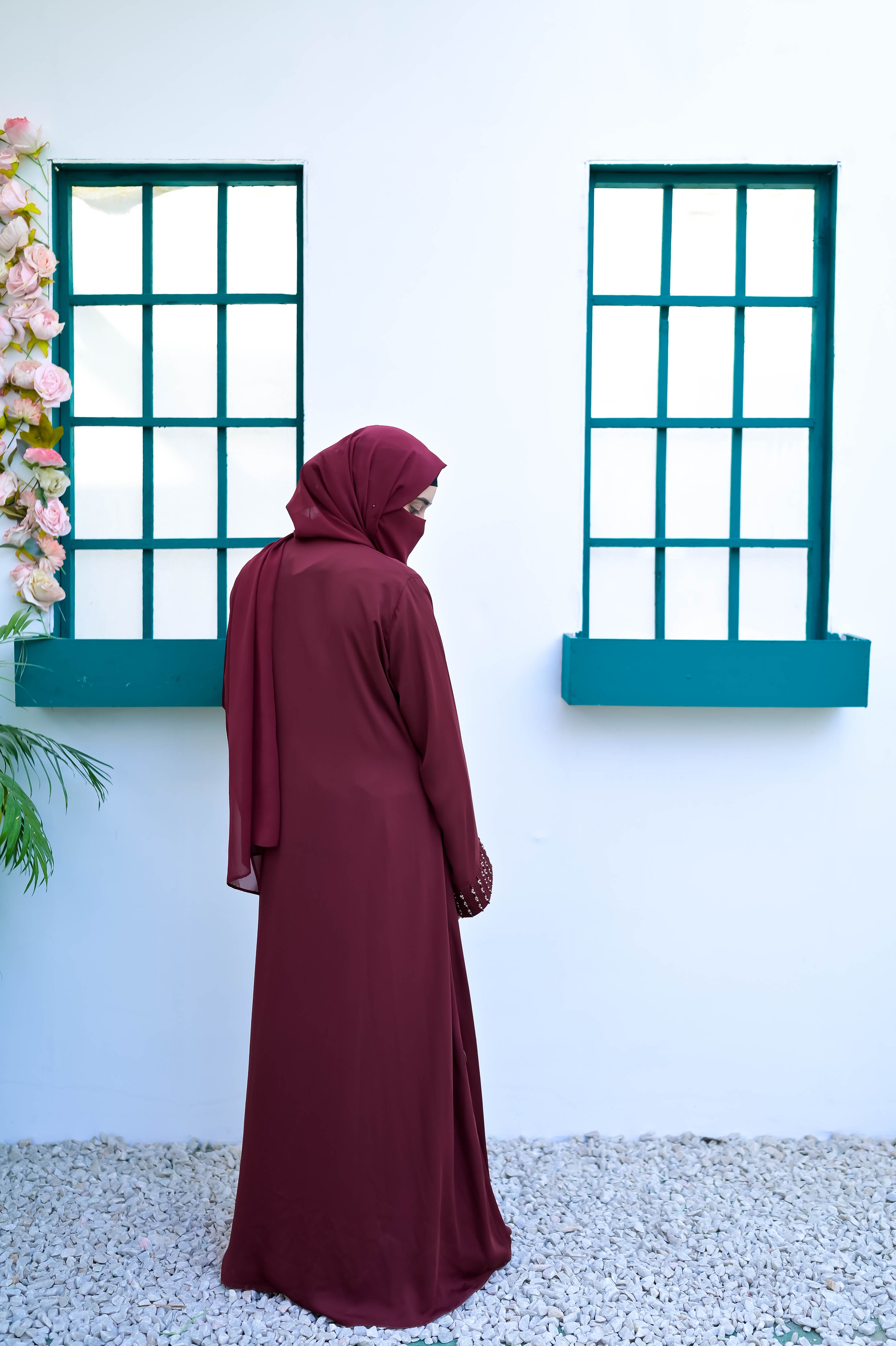 Maroon Majesty Abaya for Women – Buy Online Pakistan