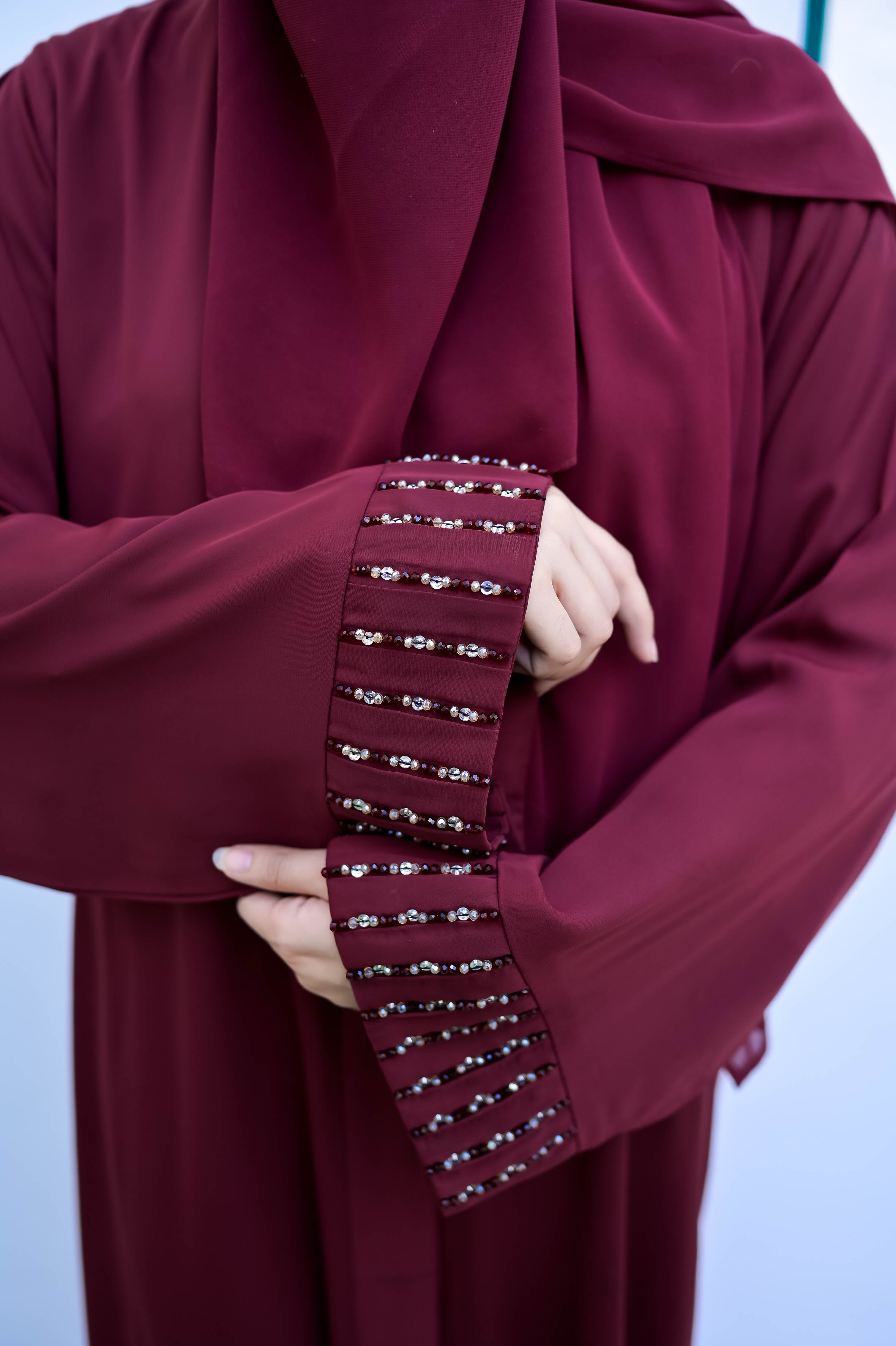 Maroon Majesty Abaya for Women – Buy Online Pakistan