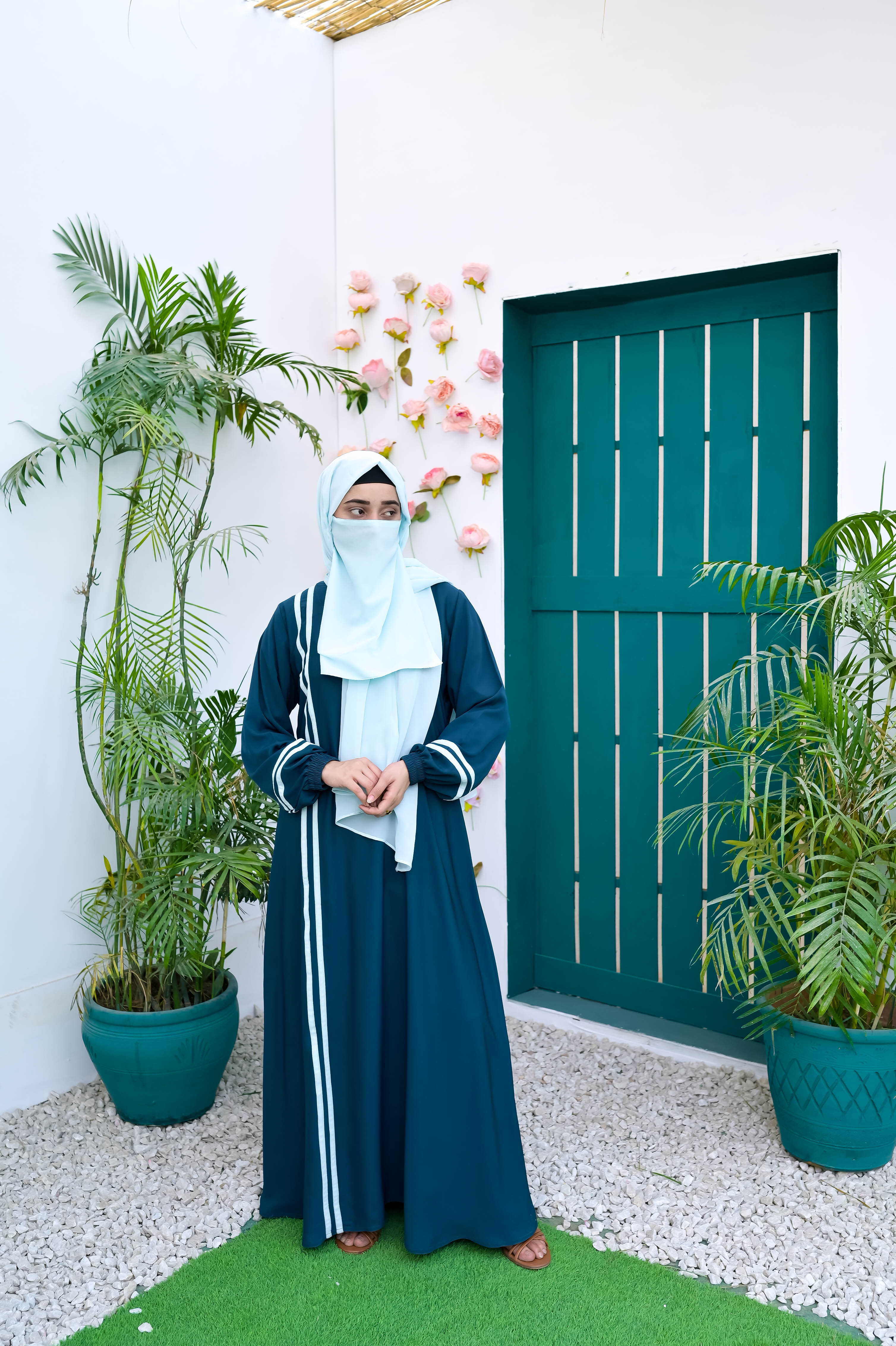 Safa Teal Abaya for Women – Buy Online Pakistan