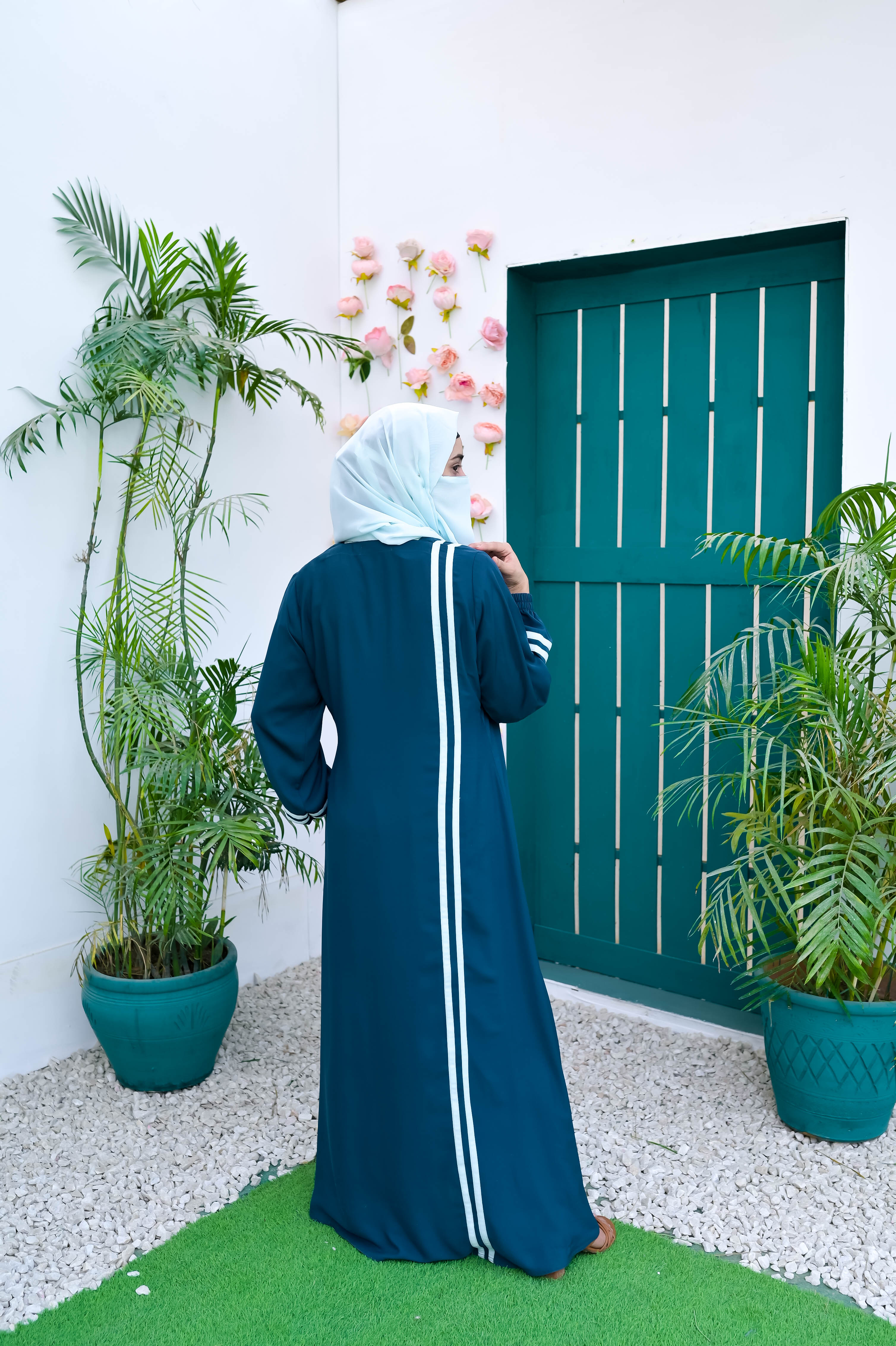 Safa Teal Abaya for Women – Buy Online Pakistan