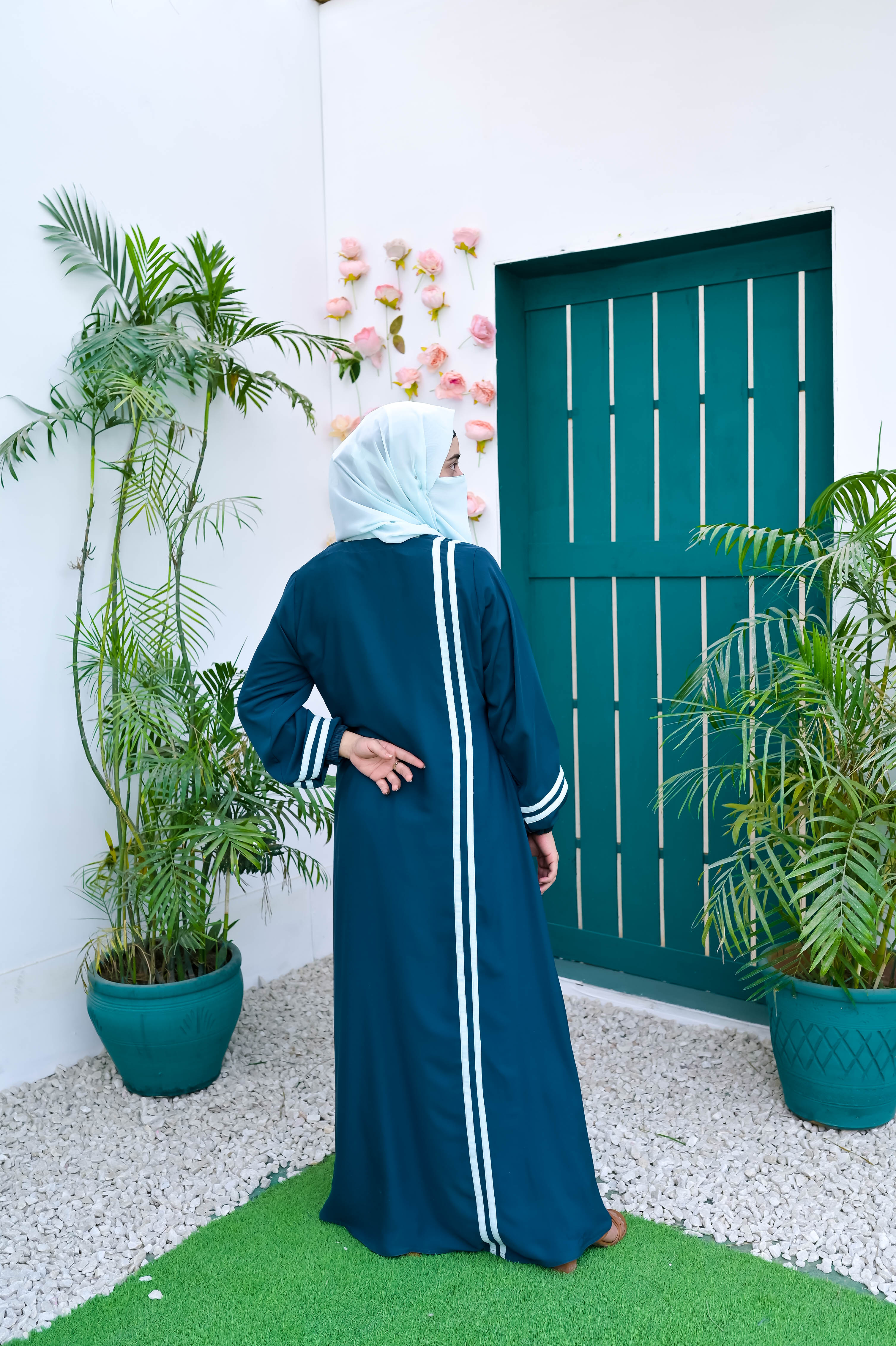 Safa Teal Abaya for Women – Buy Online Pakistan