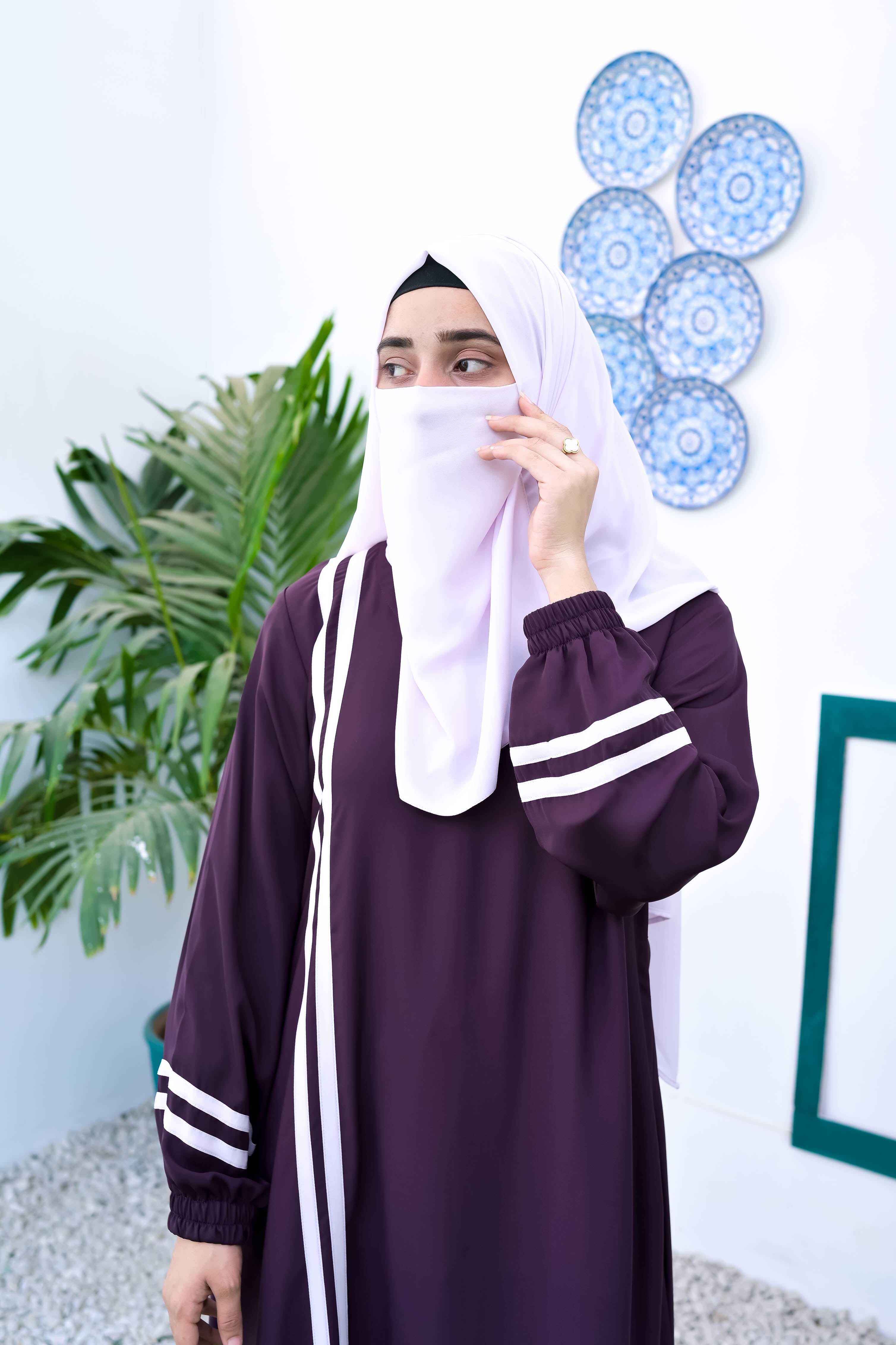 Velour Plum Abaya for Women – Buy Online Pakistan